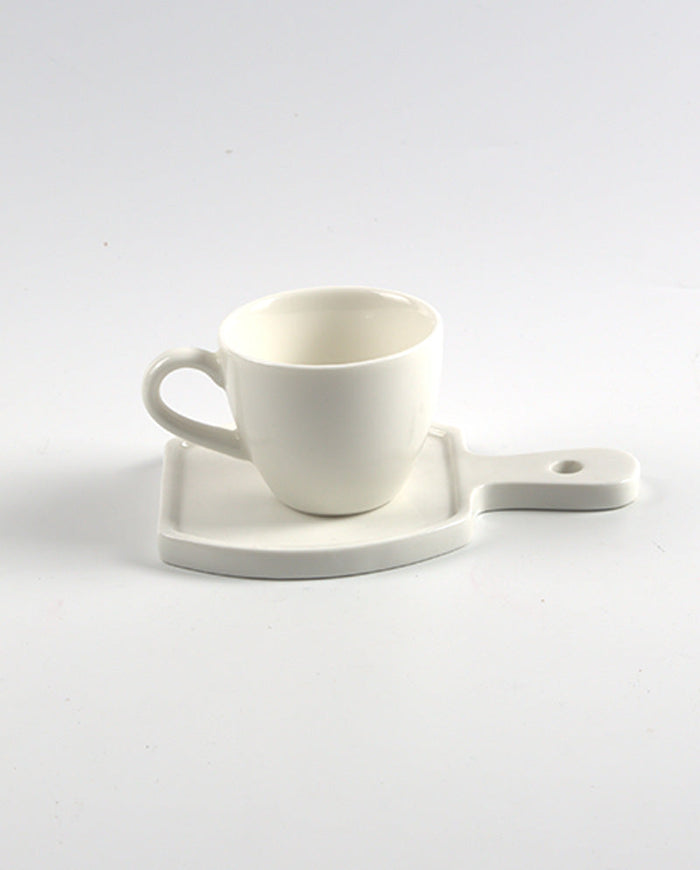 N43.Porselen Sunum Tabağı+Kahve Fincanı Seti