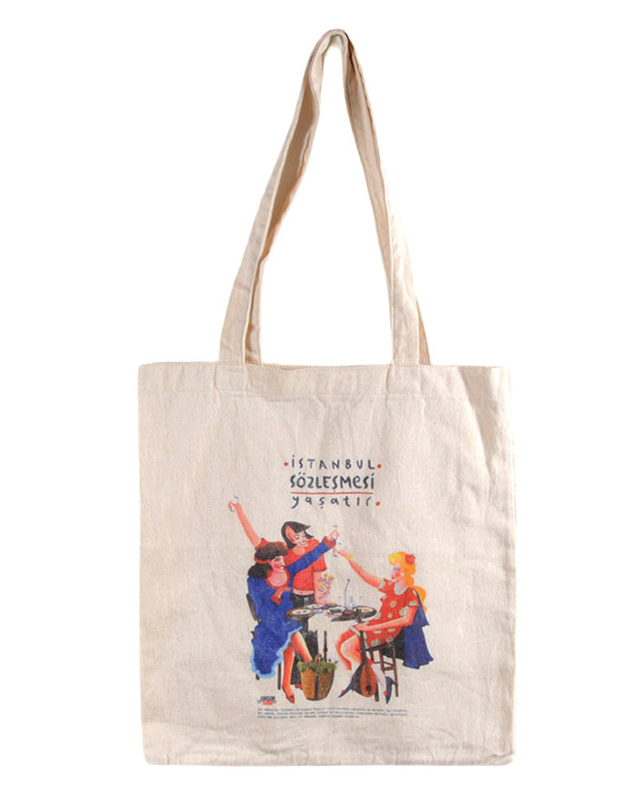 N84.İstanbul Sözleşmesi Yaşatır Bez Çanta 35x40 cm