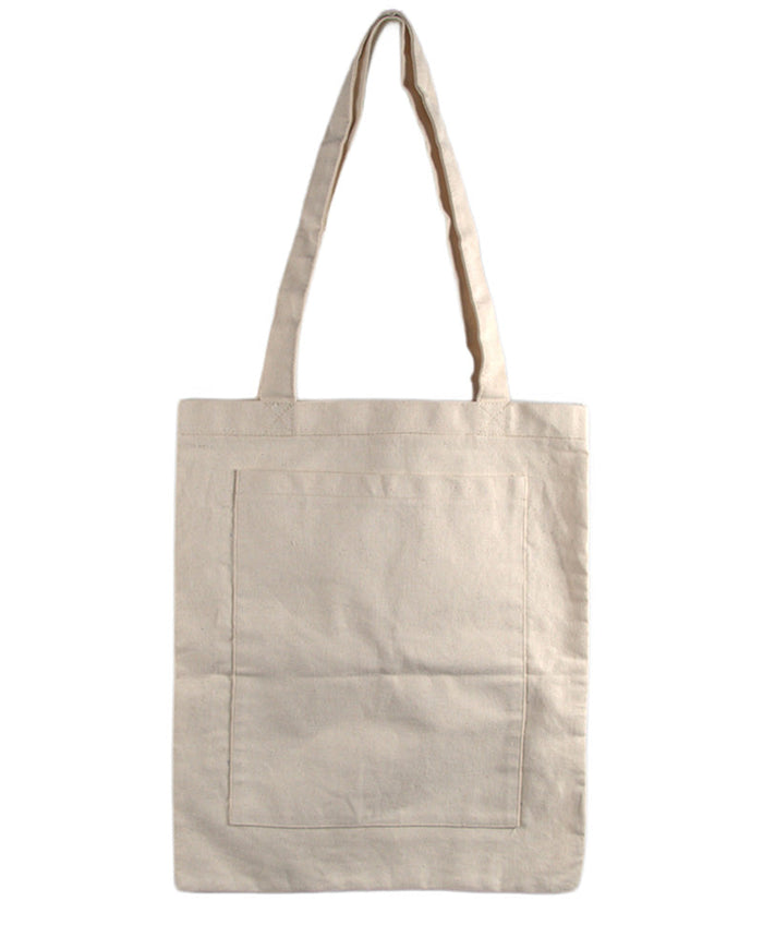 N85.Kanvas Kumaş Ön Cepli Bez Çanta 35x40 cm