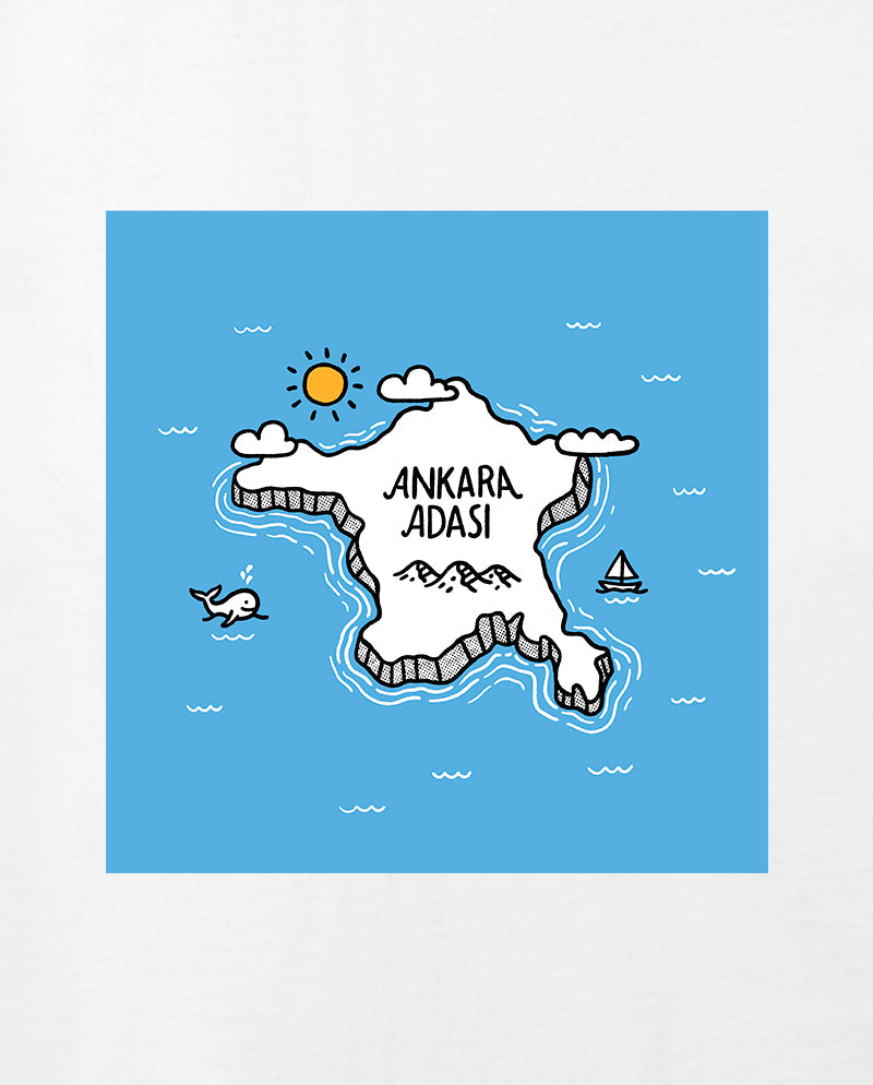 Ankara Adası Geniş Yaka Tişört