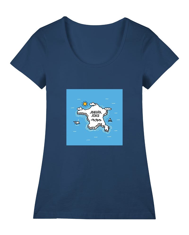 Ankara Adası Geniş Yaka Tişört