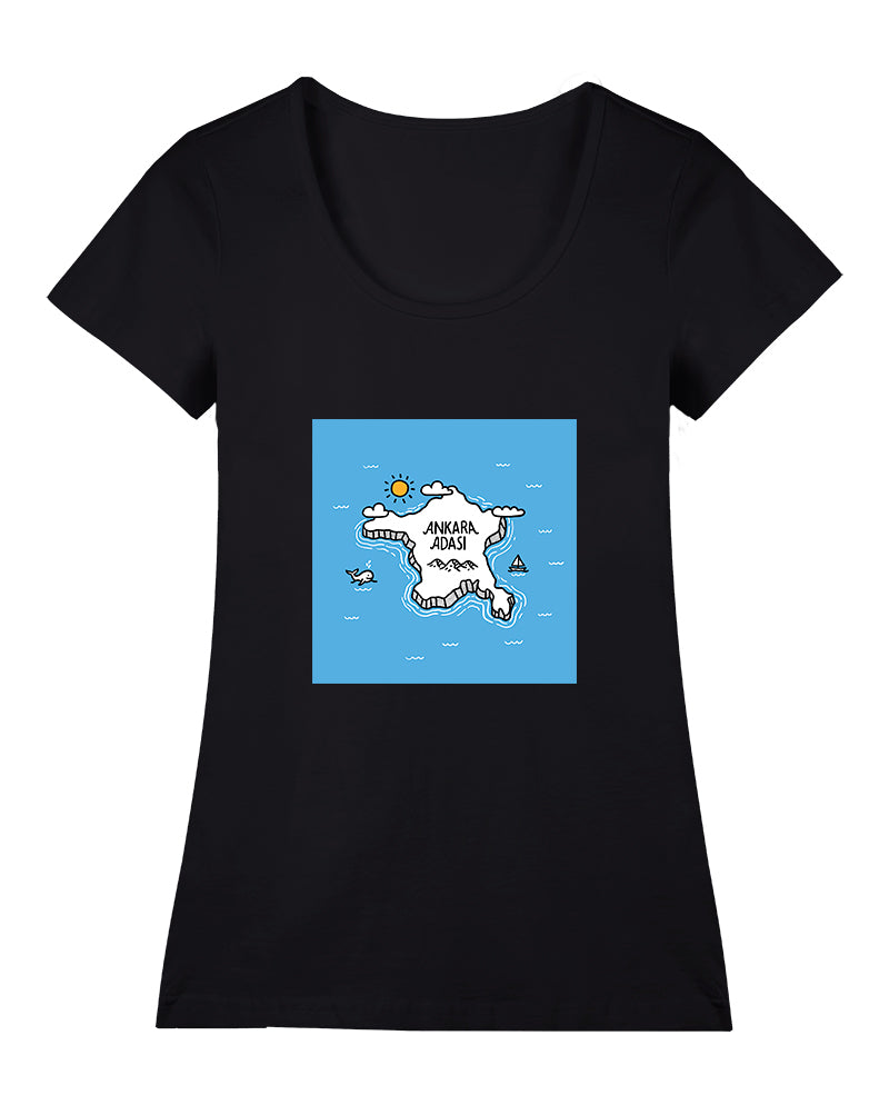 Ankara Adası Geniş Yaka Tişört