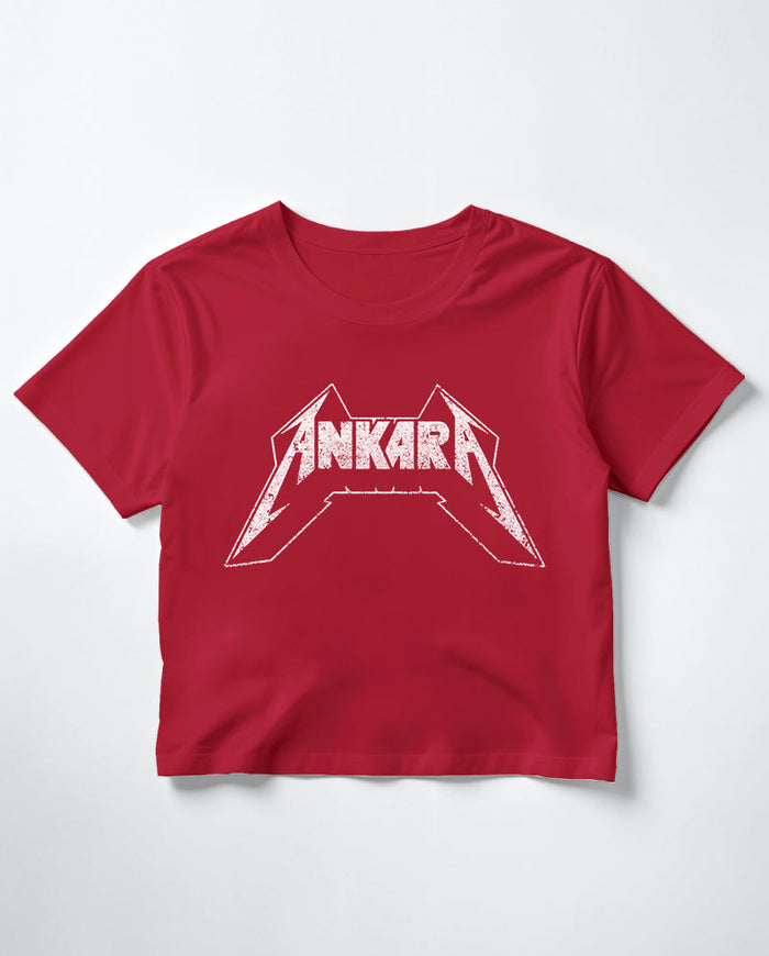 Ankara Metalcisi Crop Tişört