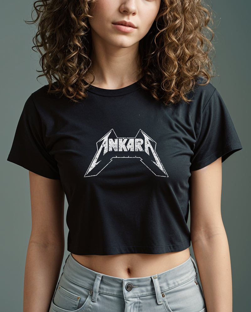 Ankara Metalcisi Crop Tişört