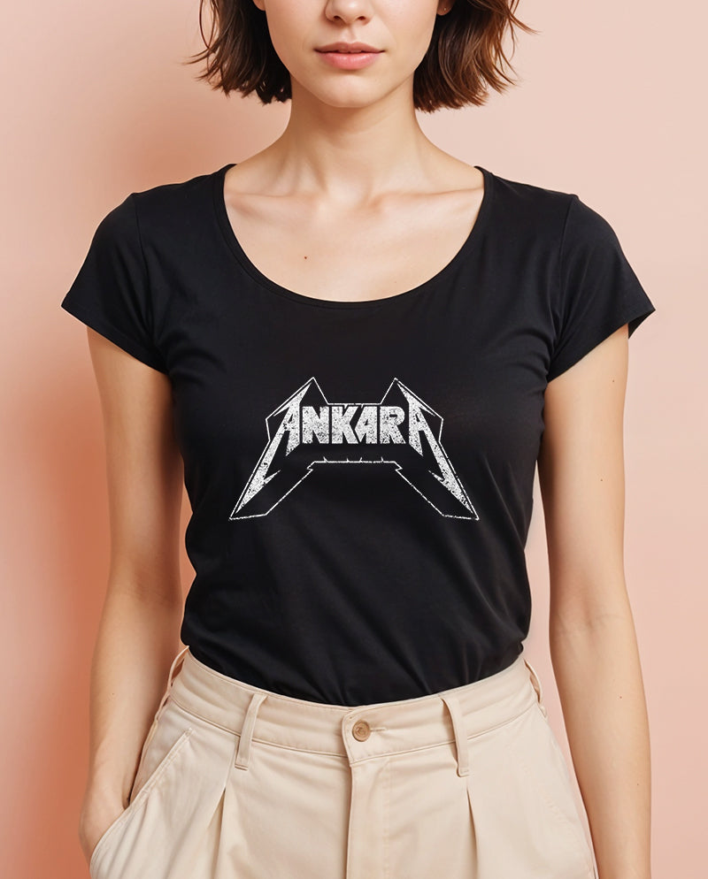 Ankara Metalcisi Geniş Yaka Tişört