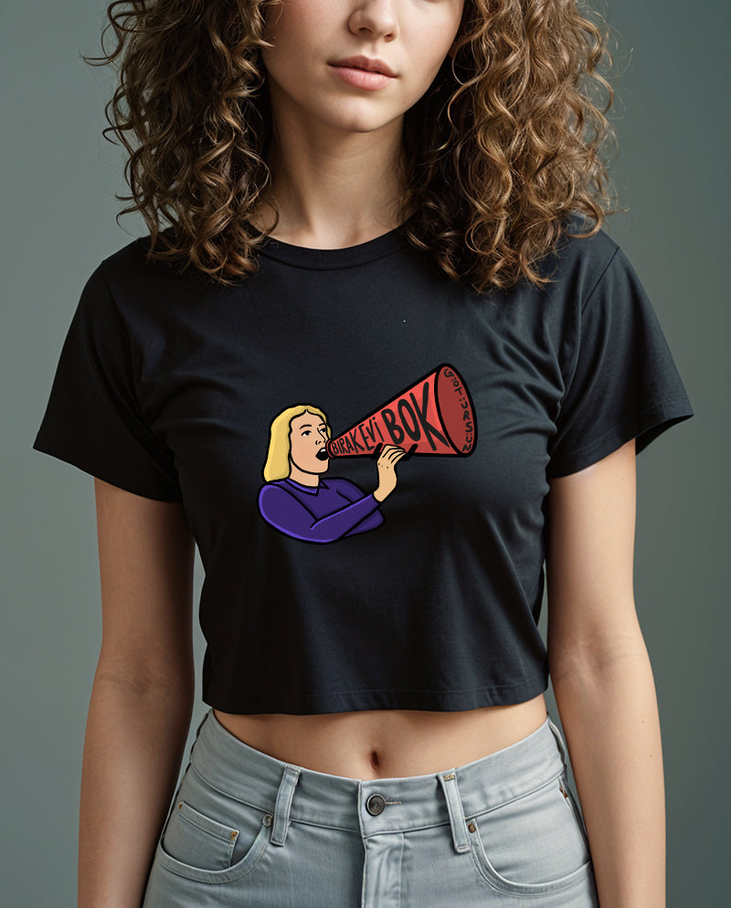 Bırak Evi Bok Götürsün Crop Tişört
