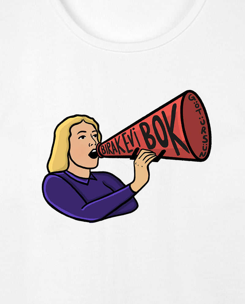 Bırak Evi Bok Götürsün Geniş Yaka Tişört