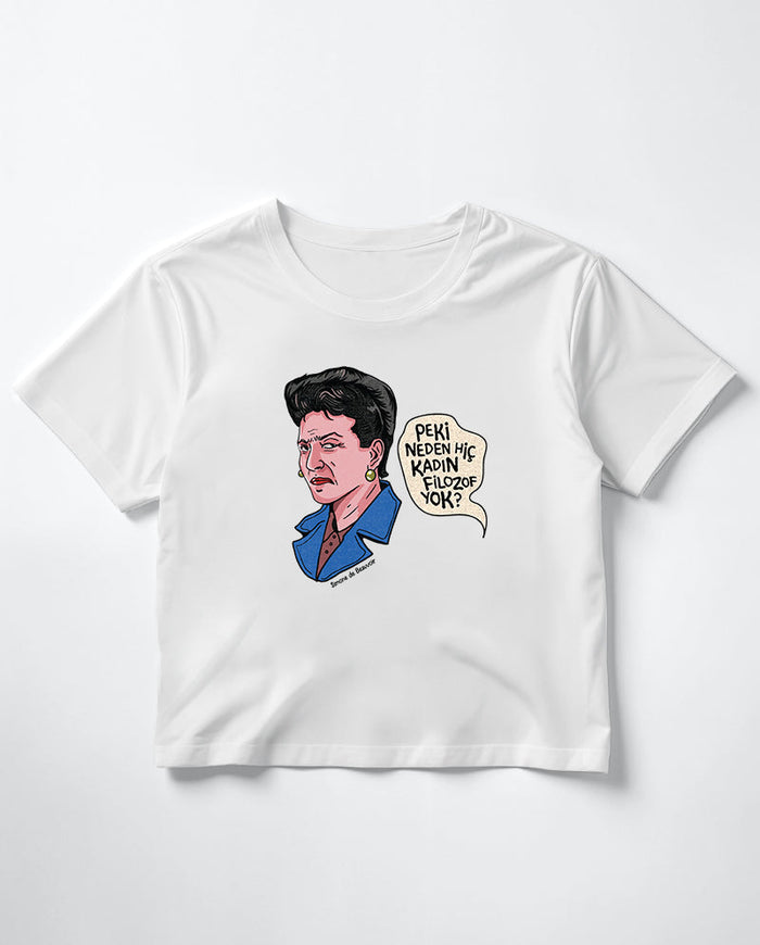 Simone de Beauvoir Crop Tişört