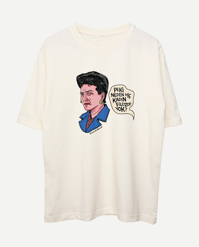 Simone de Beauvoir Oversize Tişört