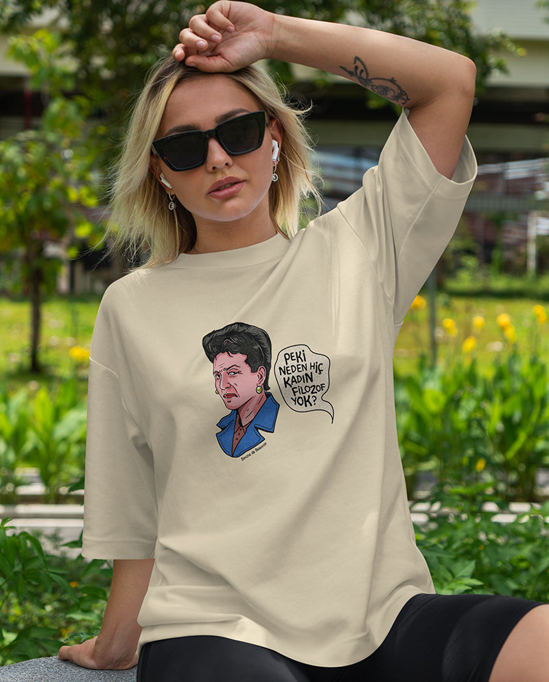 Simone de Beauvoir Oversize Tişört