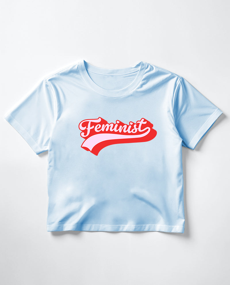 Bubblegum Feminist Crop Tişört