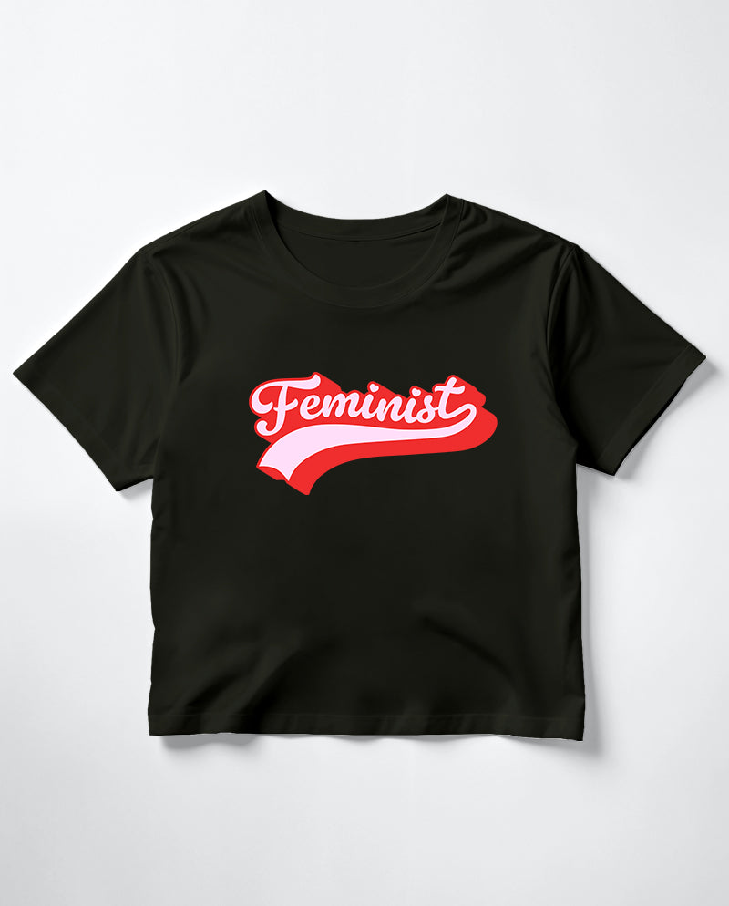 Bubblegum Feminist Crop Tişört