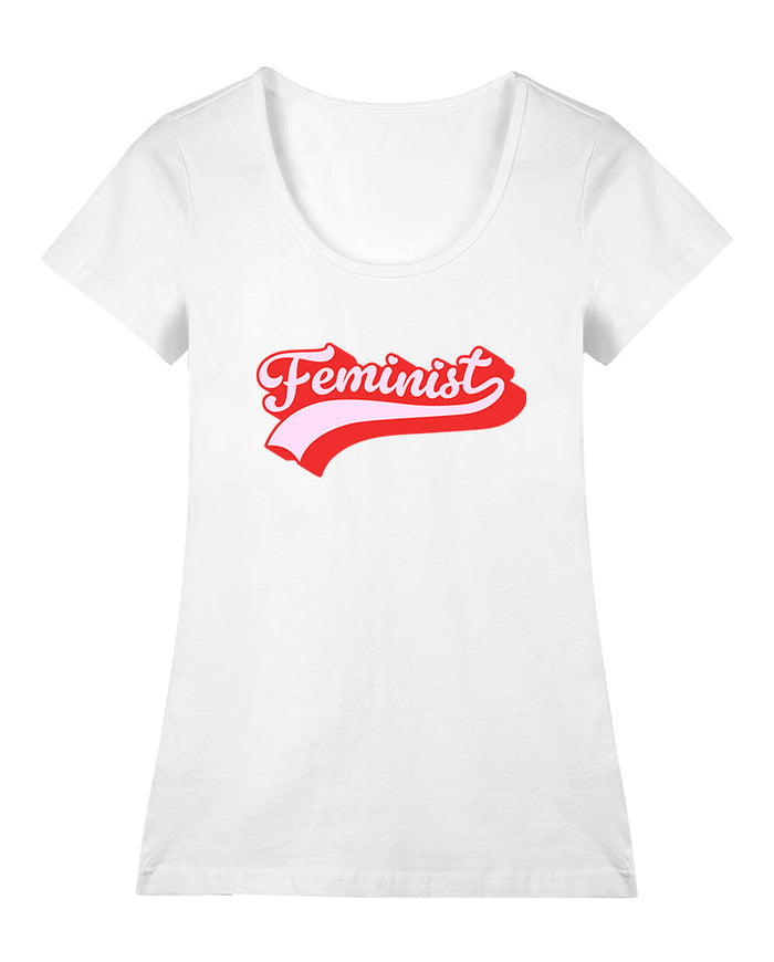 Bubblegum Feminist Geniş Yaka Tişört