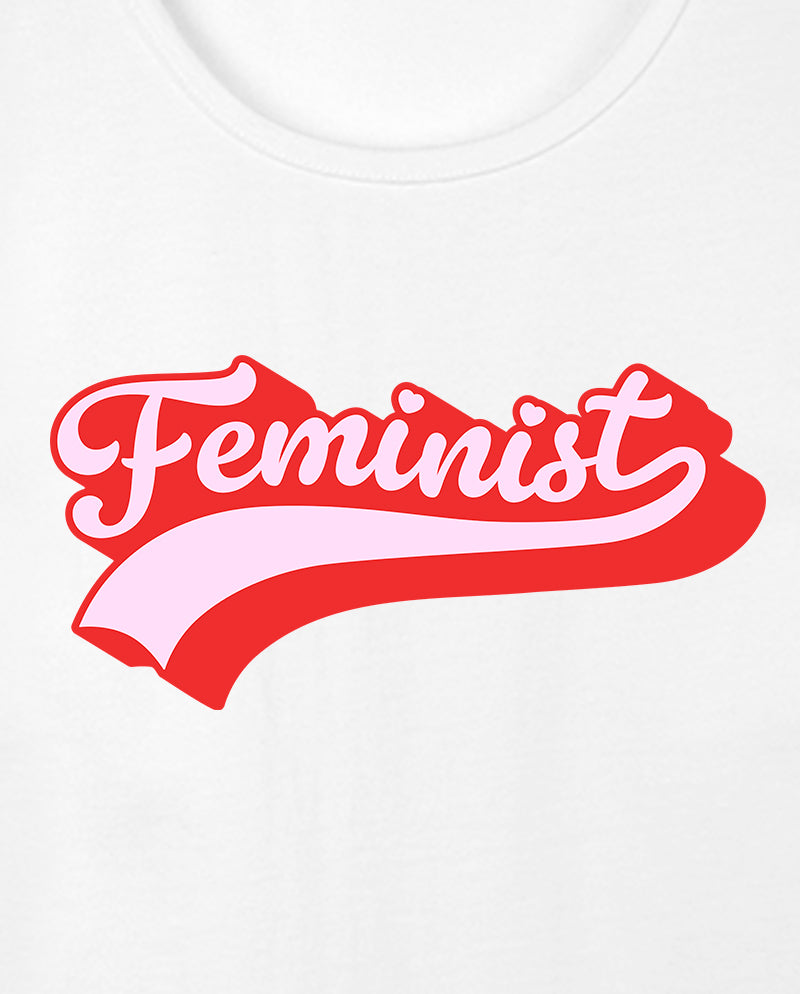 Bubblegum Feminist Geniş Yaka Tişört