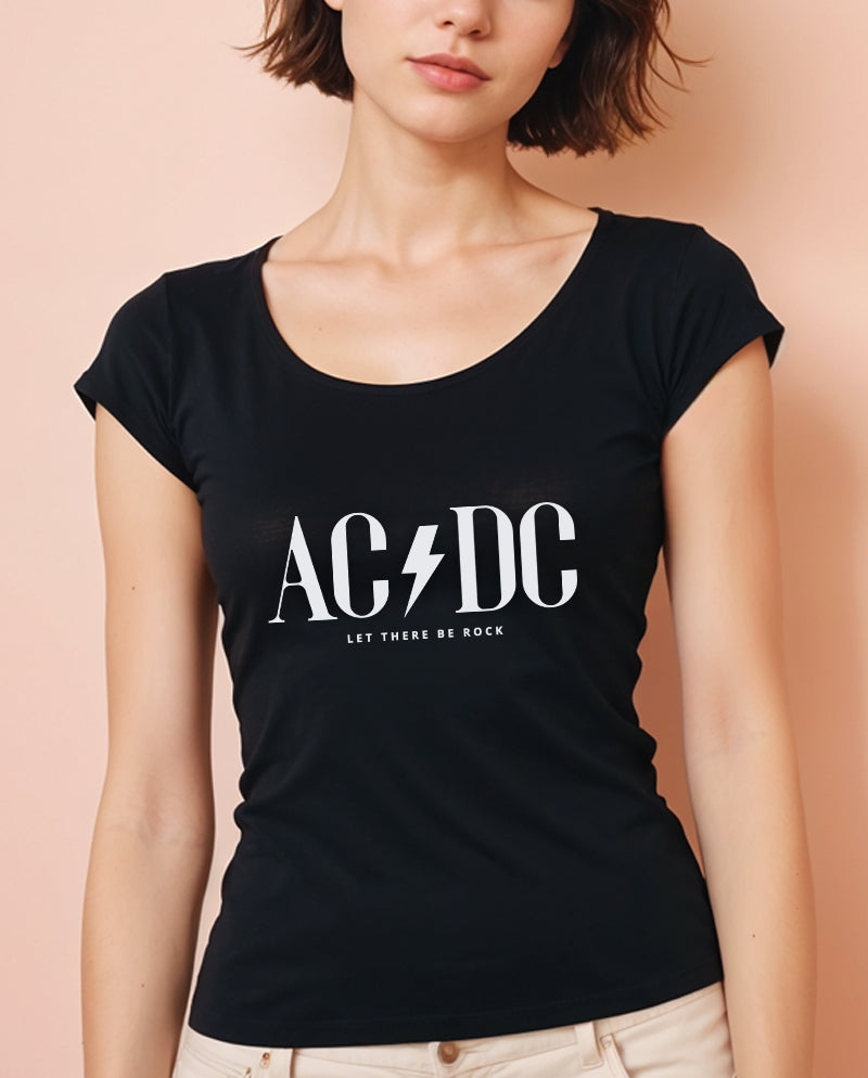 AC/DC - Let There Be Rock Geniş Yaka Tişört - Anason İşleri