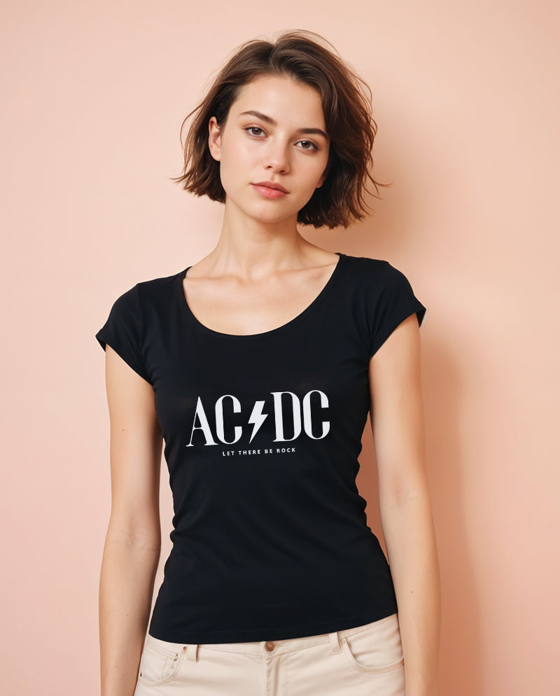 AC/DC - Let There Be Rock Geniş Yaka Tişört - Anason İşleri