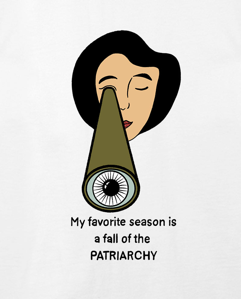 Dört mevsim özgürlük Geniş Yaka Tişört