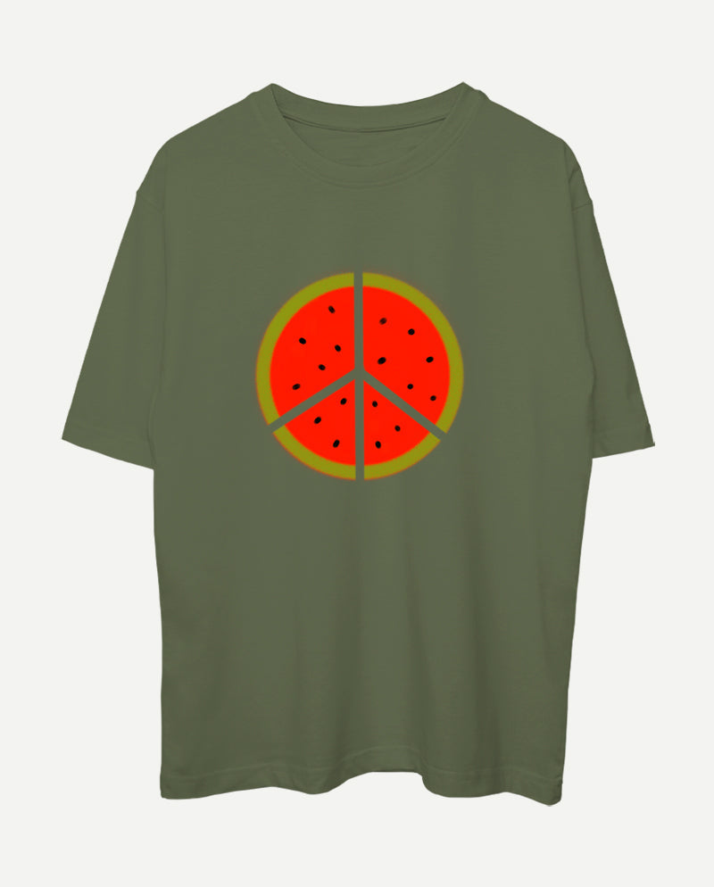 Filistin Direnişi Karpuz Oversize Tişört
