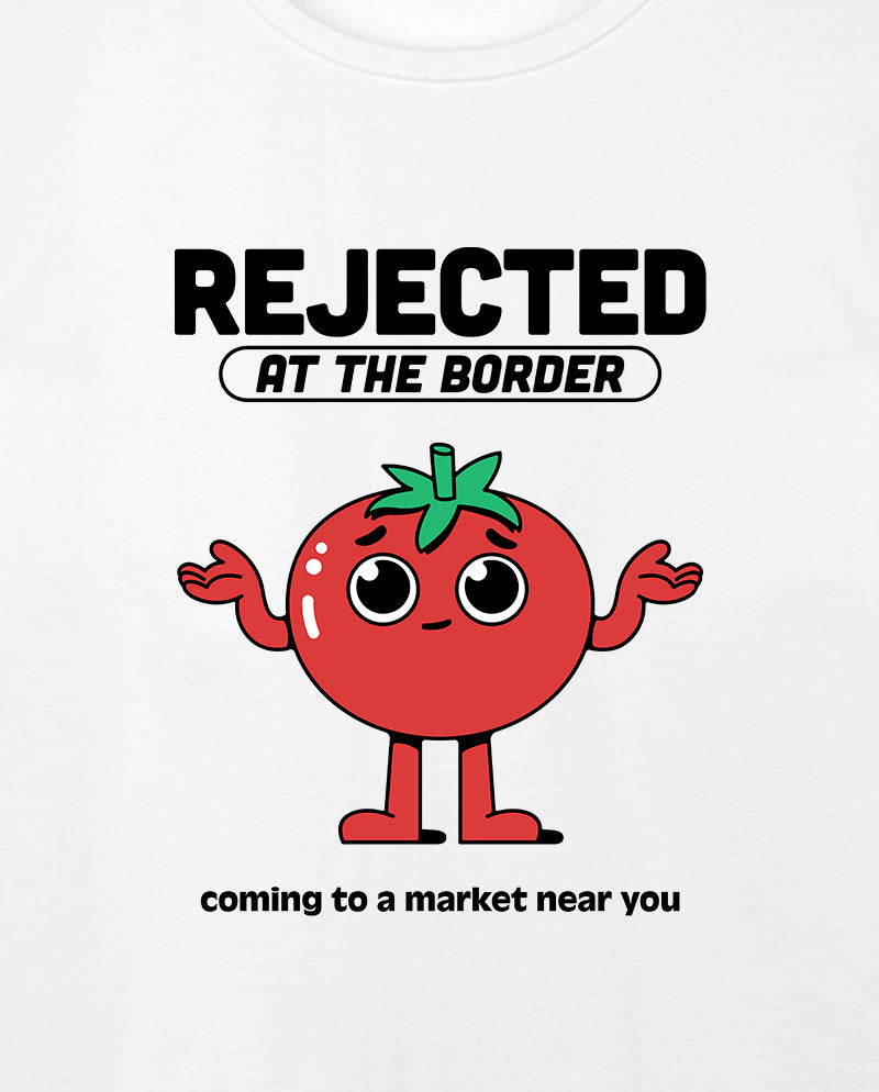 Gümrükten Dönen Domates Geniş Yaka Tişört