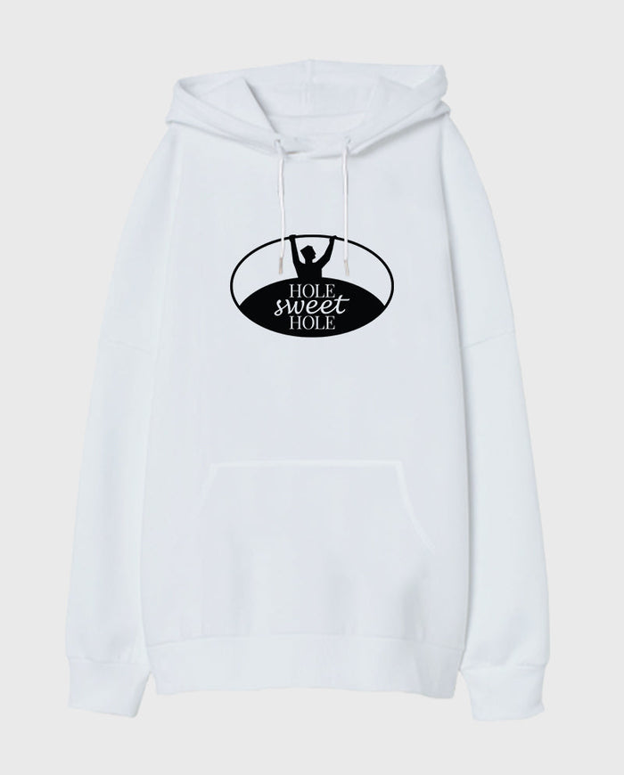 Hole sweet hole Oversize Unisex Kapüşonlu Sweatshirt