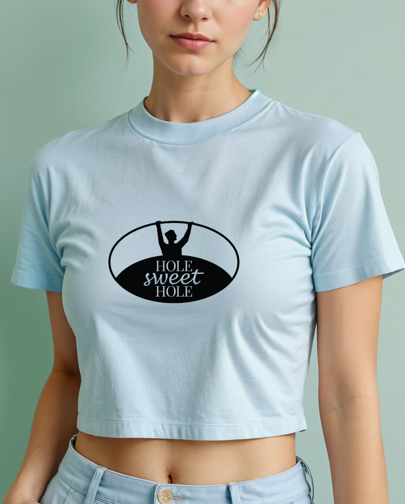 Hole sweet hole Crop Tişört