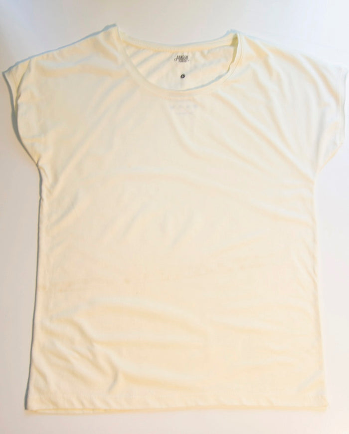 D221.Baskısız Krem Kadın Tişört