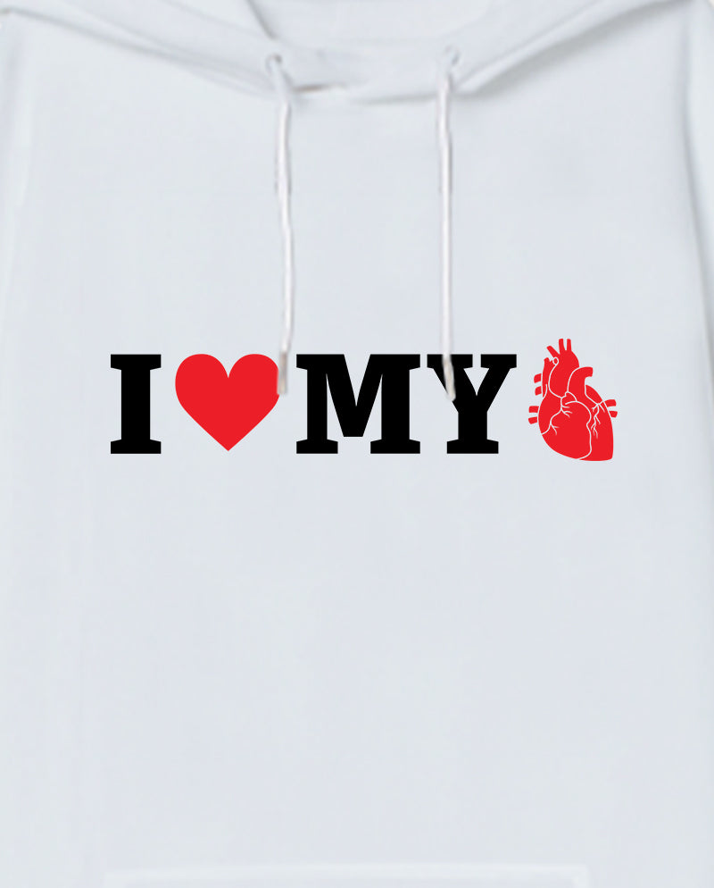 Kalbini Sev Oversize Unisex Kapüşonlu Sweatshirt