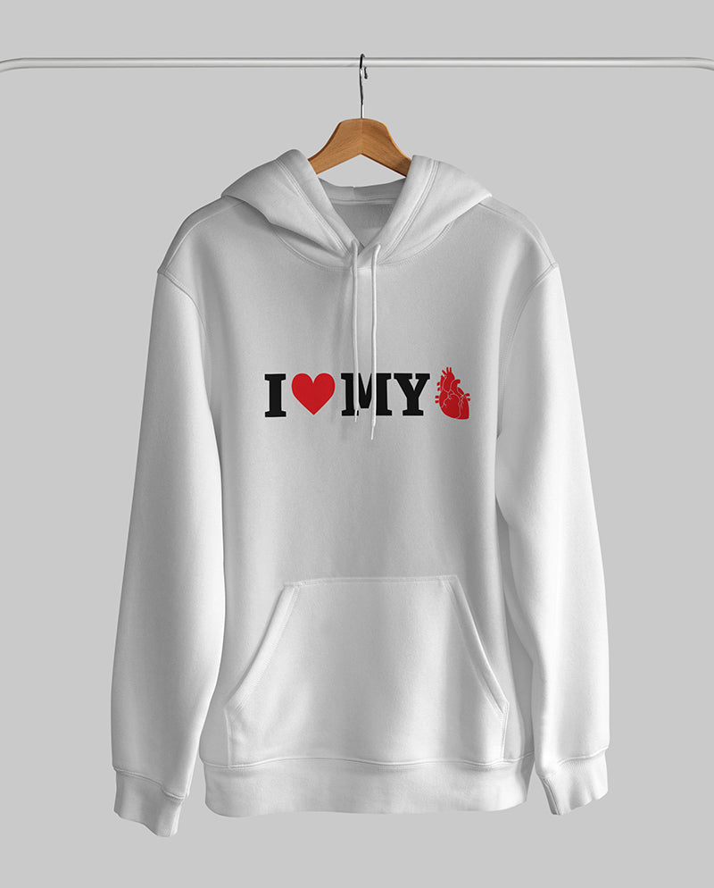 Kalbini Sev Oversize Unisex Kapüşonlu Sweatshirt