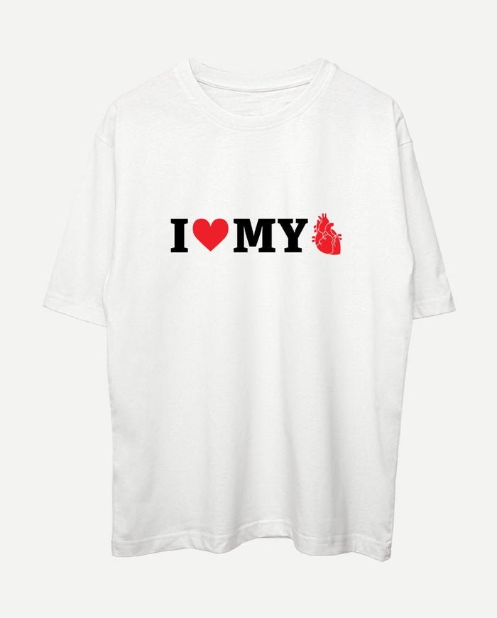 Kalbini Sev Oversize Tişört