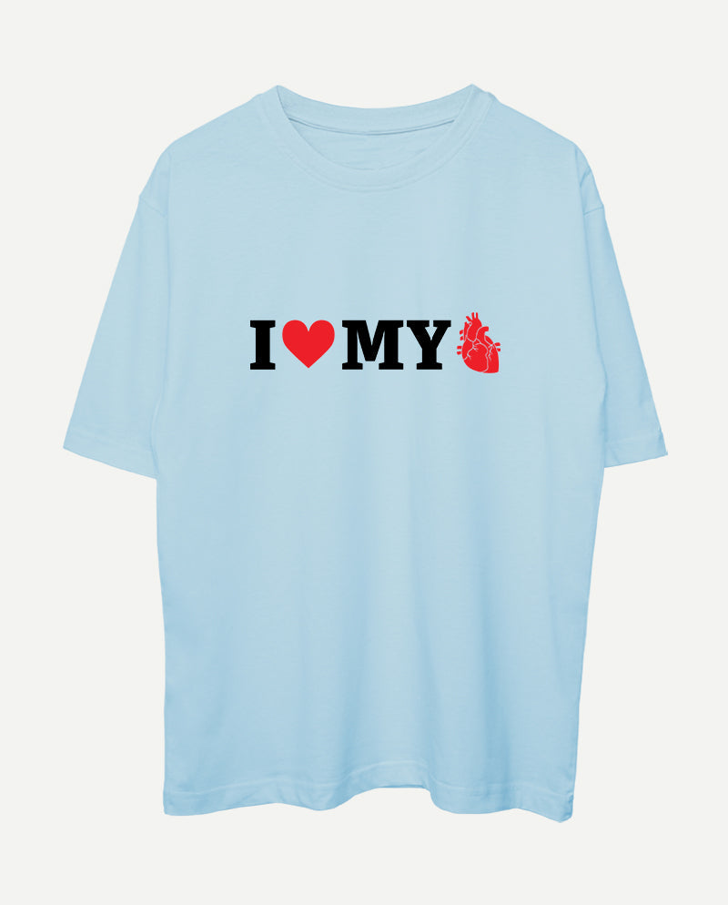 Kalbini Sev Oversize Tişört