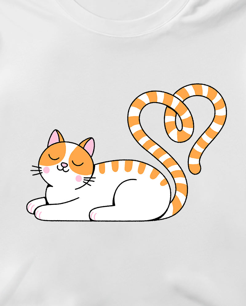 Kalpli Kedi Crop Tişört