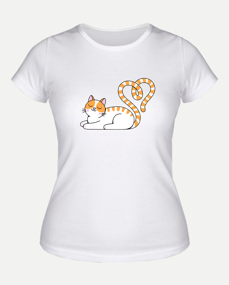 Kalpli Kedi Kadın Tişört