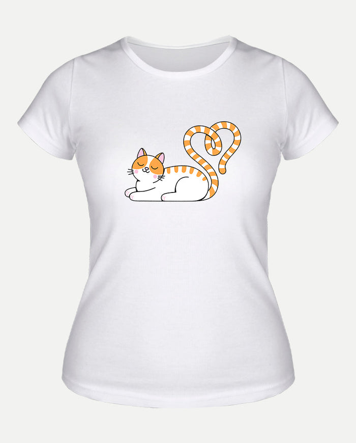 Kalpli Kedi Kadın Tişört