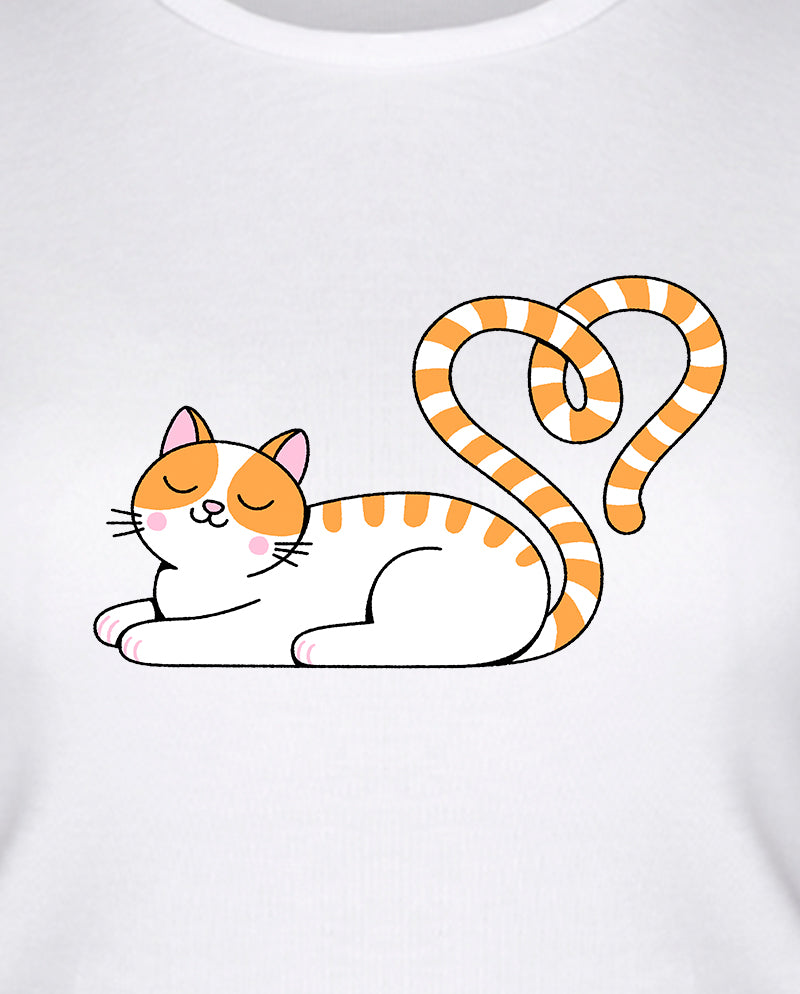 Kalpli Kedi Kadın Tişört