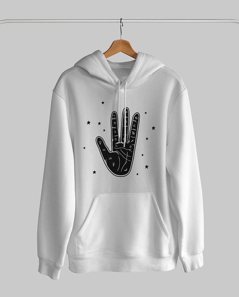 Kosmotik El Falı Oversize Unisex Kapüşonlu Sweatshirt