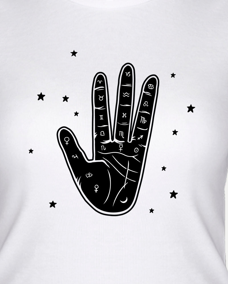 Kosmotik El Falı Kadın Tişört