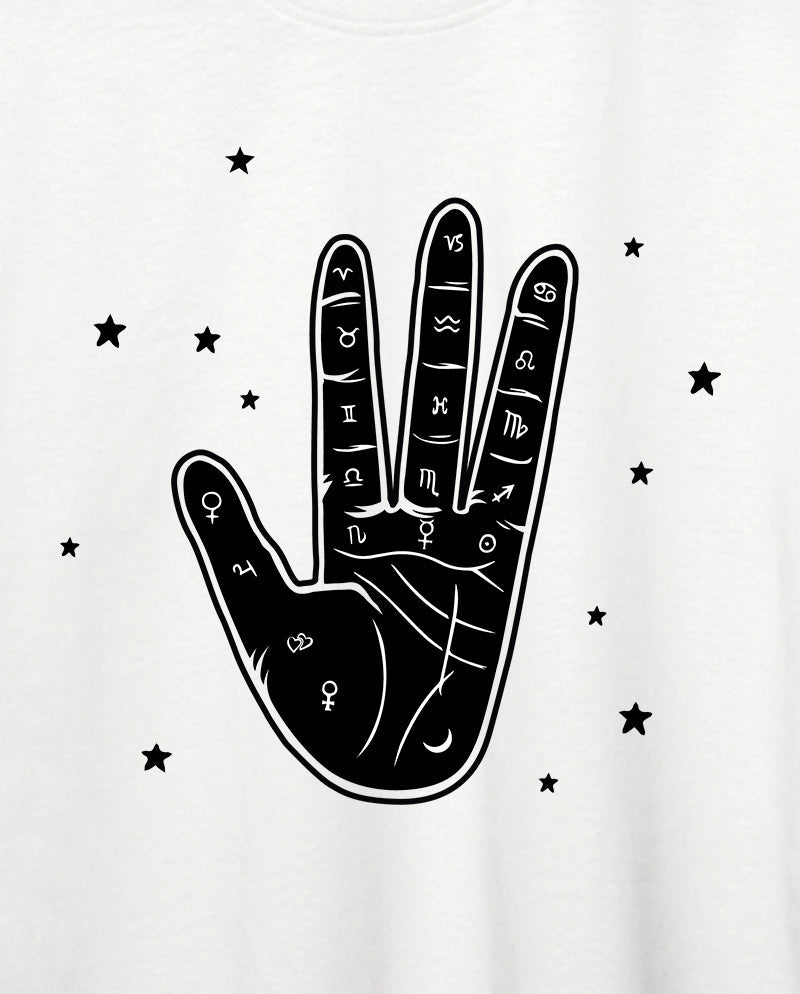 Kosmotik El Falı Oversize Tişört