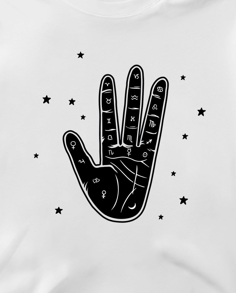 Kosmotik El Falı Crop Tişört