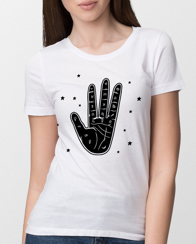 Kosmotik El Falı Kadın Tişört