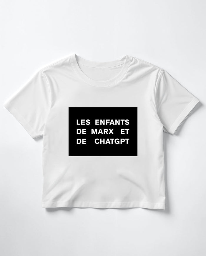Les enfants de Marx et de ChatGPT Crop Tişört