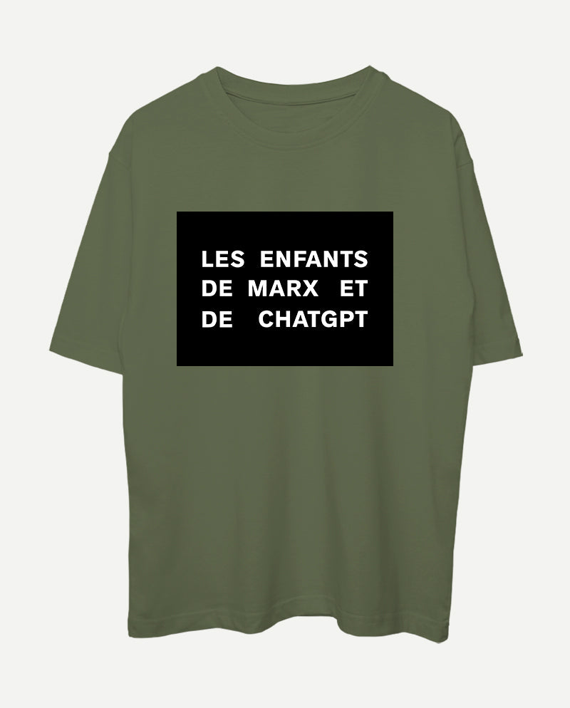 Les enfants de Marx et de ChatGPT Oversize Tişört