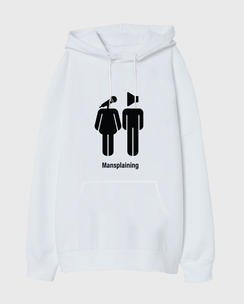 Mansplaining Oversize Unisex Kapüşonlu Sweatshirt