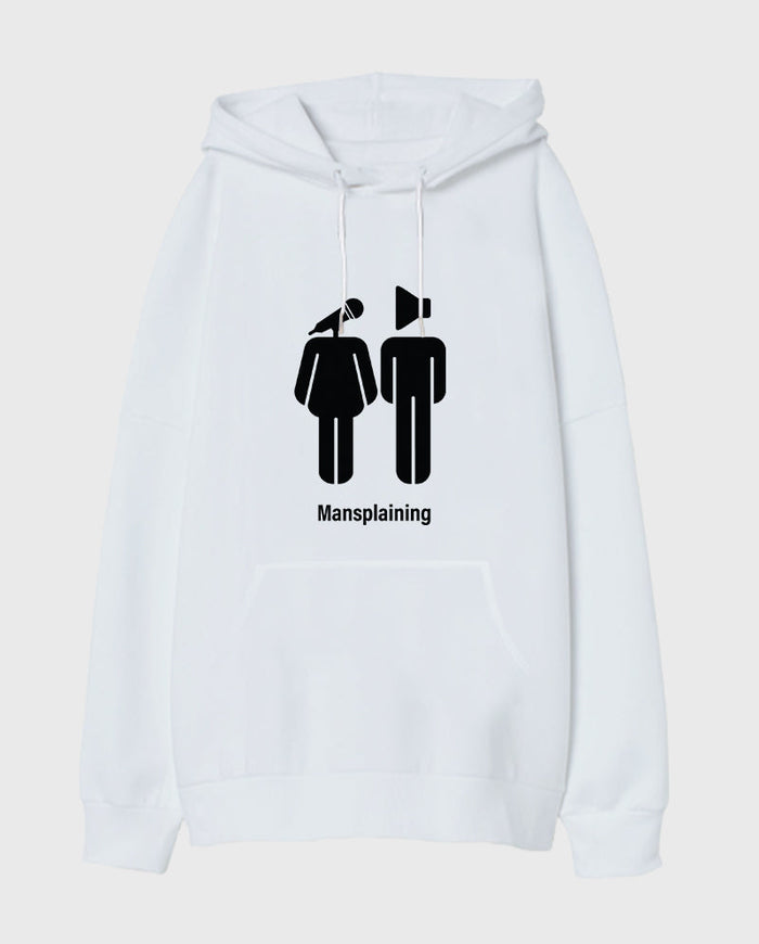 Mansplaining Oversize Unisex Kapüşonlu Sweatshirt