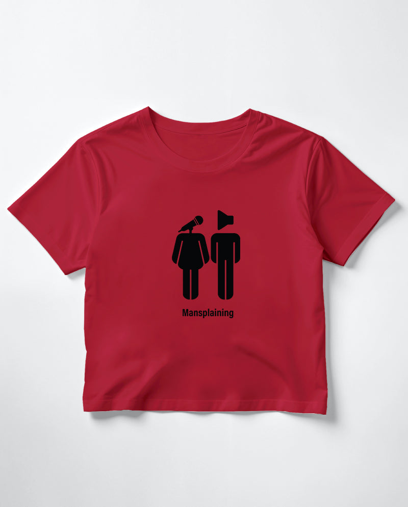 Mansplaining Crop Tişört