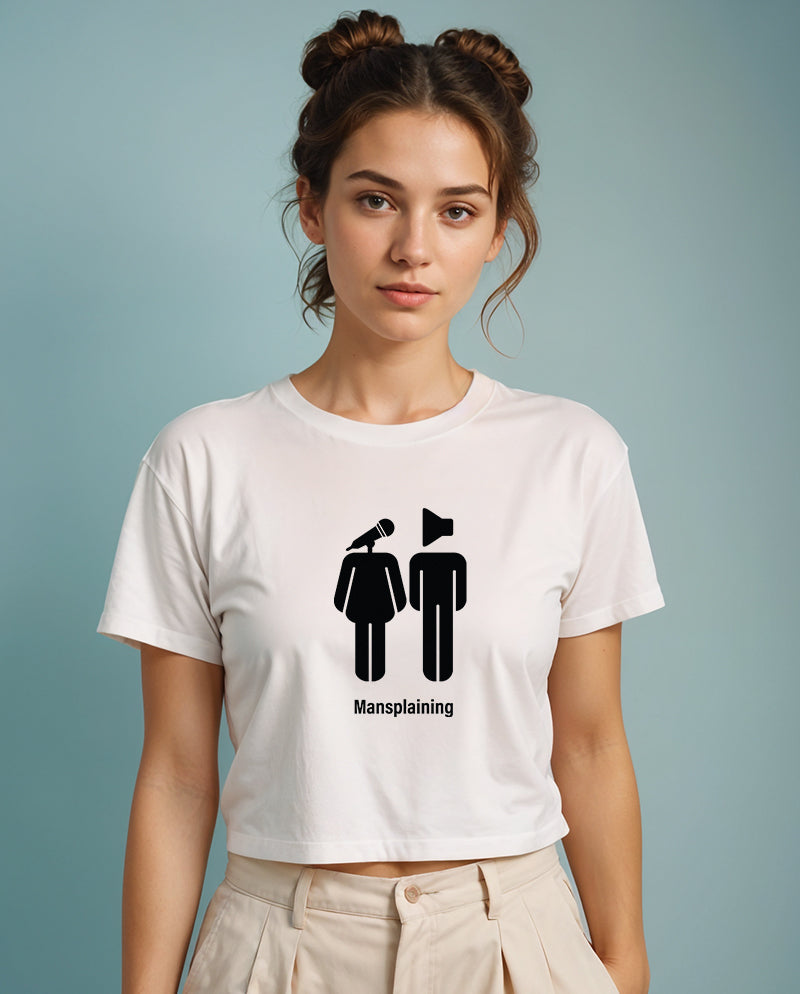 Mansplaining Crop Tişört