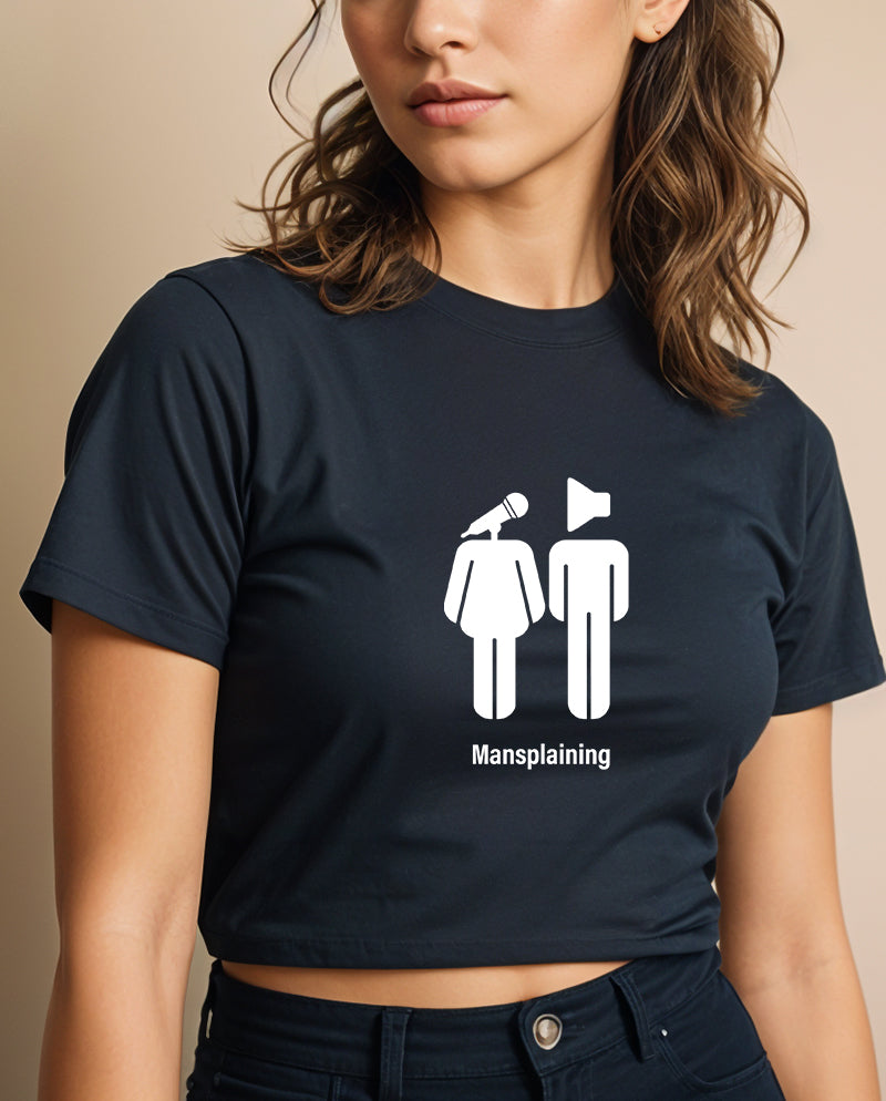 Mansplaining Crop Tişört