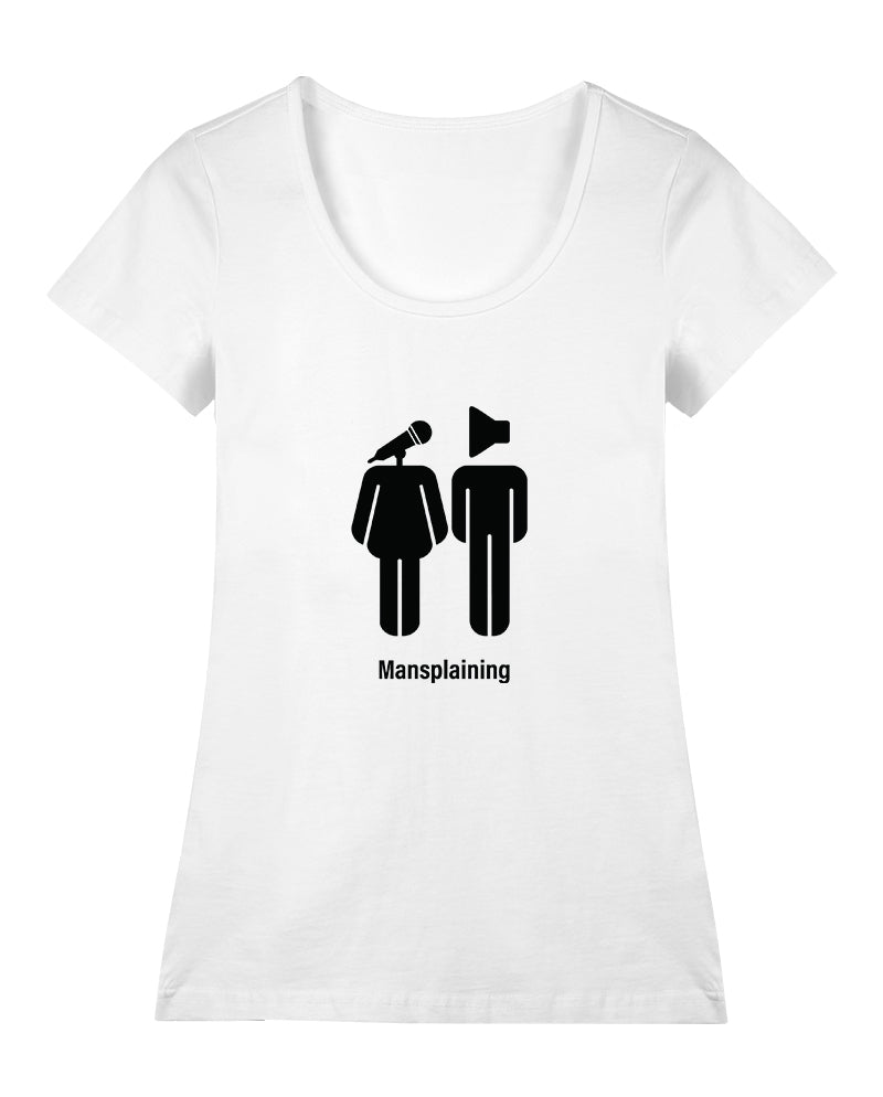 Mansplaining Geniş Yaka Tişört