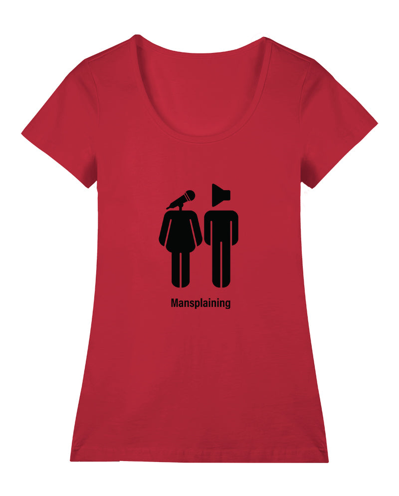 Mansplaining Geniş Yaka Tişört