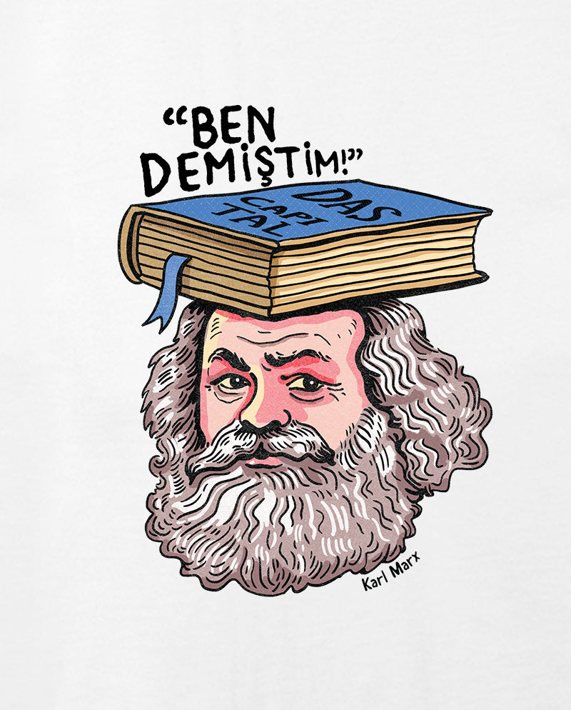 Karl Marx Geniş Yaka Tişört