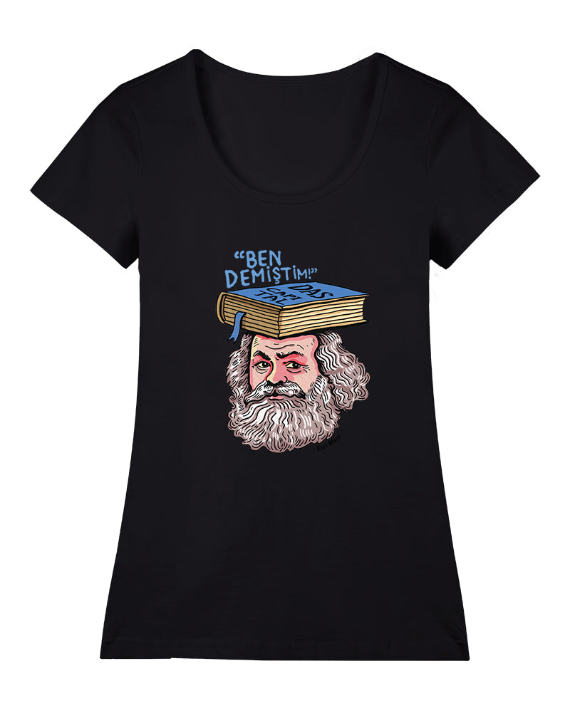 Karl Marx Geniş Yaka Tişört